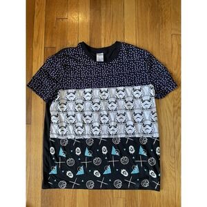 Disney Star Wars Storm Trooper Chewy All Over Print Shirt‎ Mens Size L